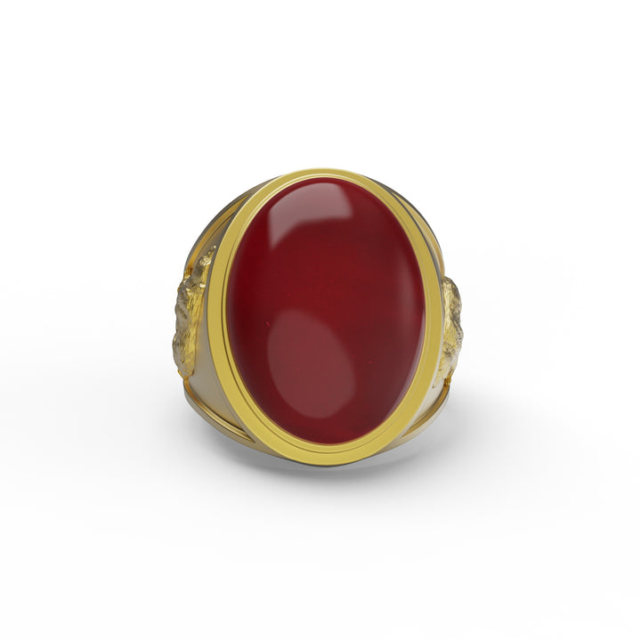 Mountain Bear Carnelian Ring