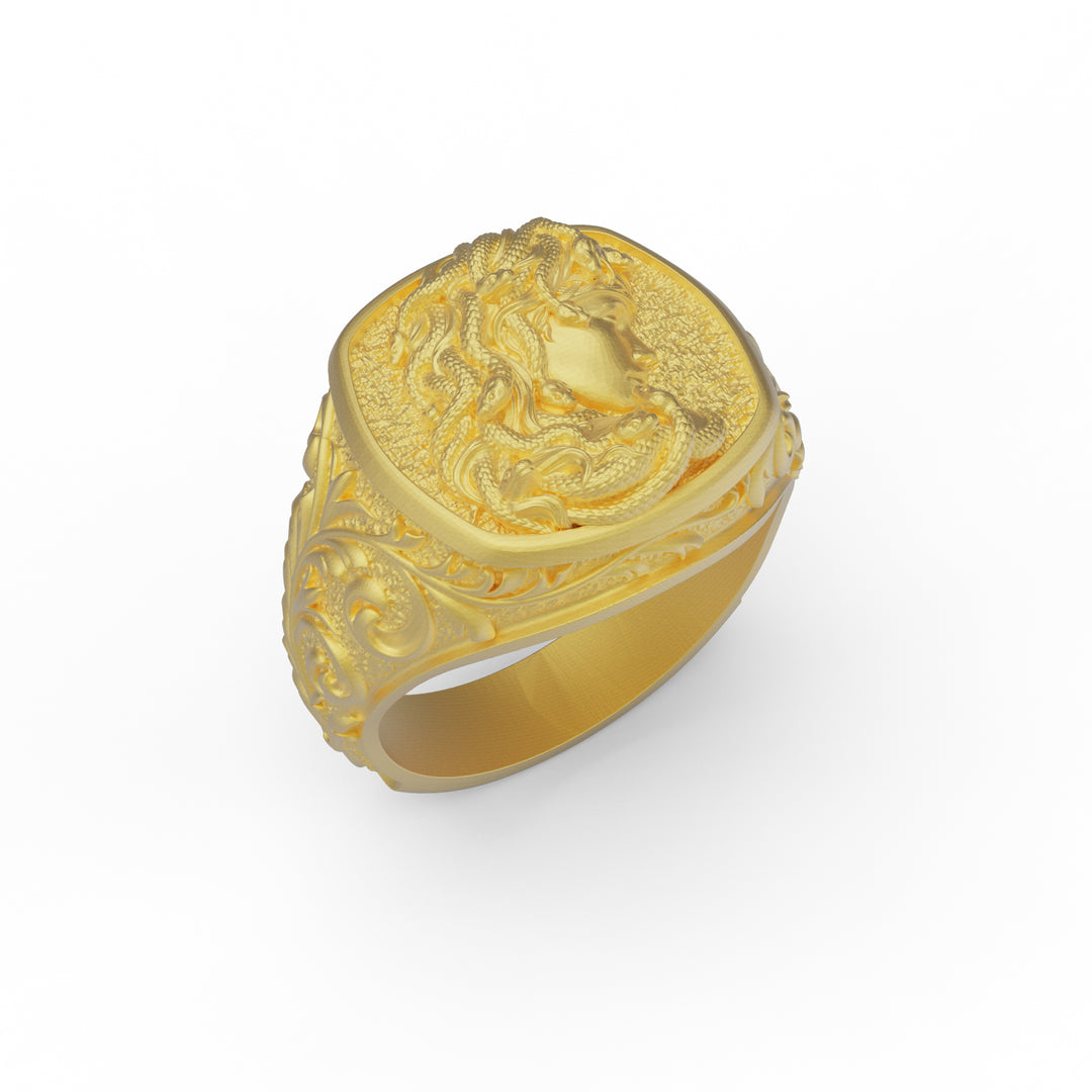 Medusa Signet Ring