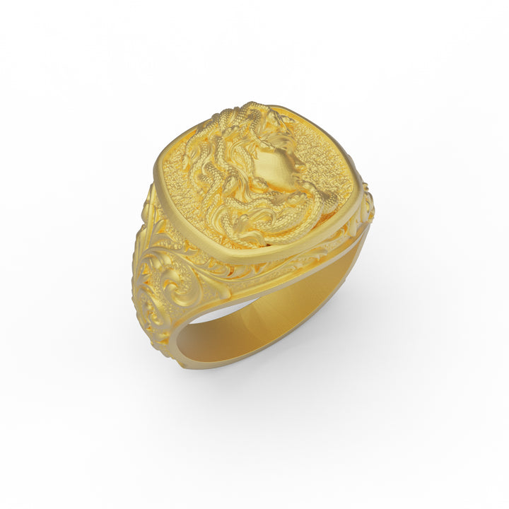 Medusa Signet Ring