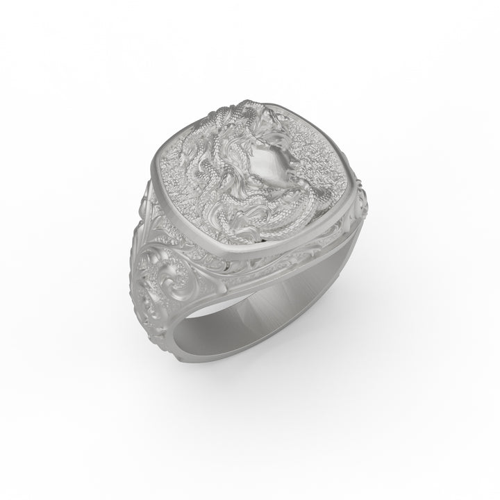 Medusa Signet Ring