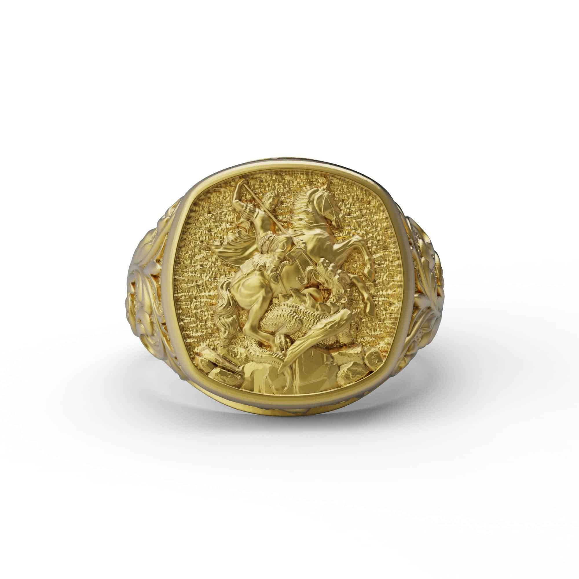 Saint George Dragon Slayer Signet Ring – Theswaf