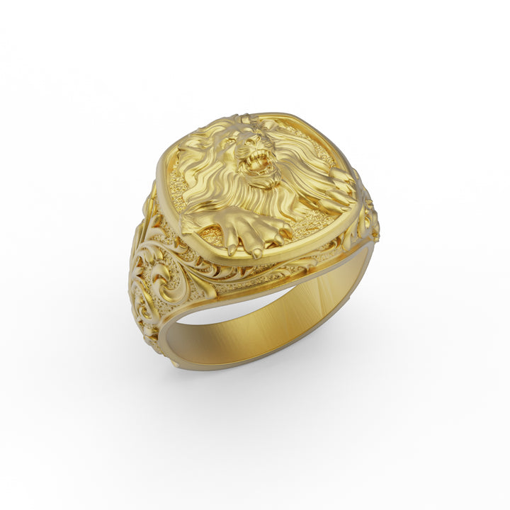 Regal Roar Lion Ring