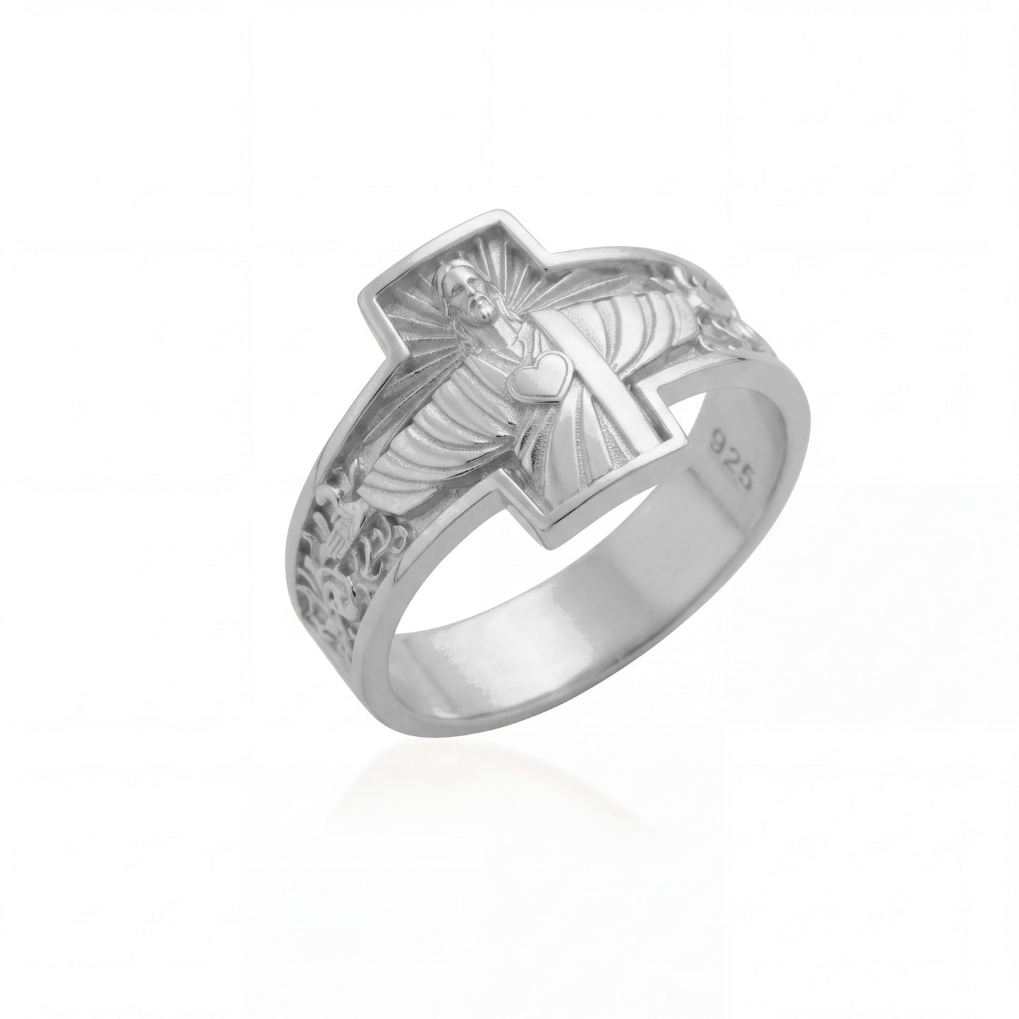 Blessed Savior Heart Ring