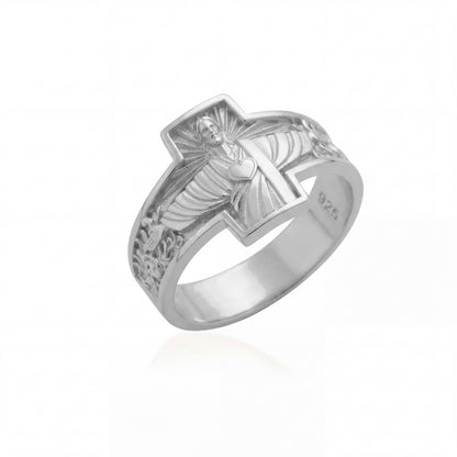 Blessed Savior Heart Ring