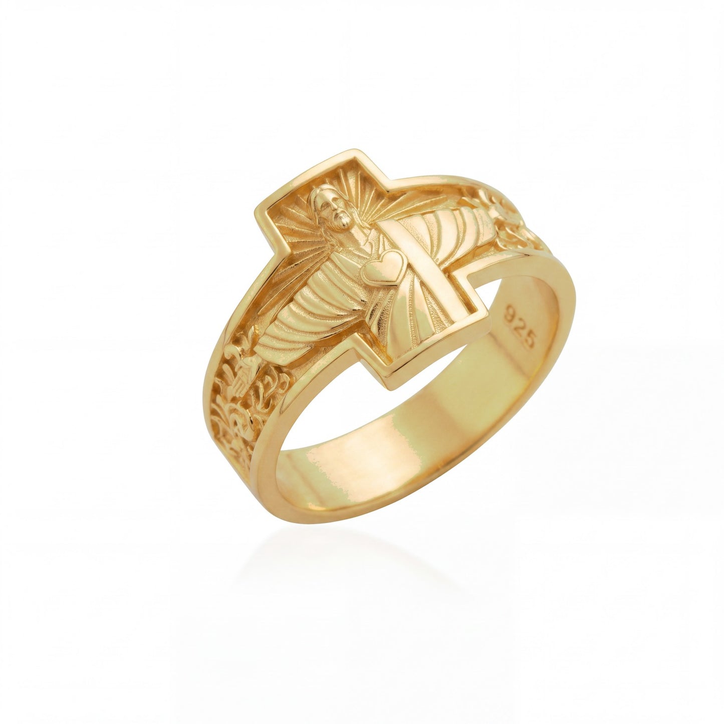 Blessed Savior Heart Ring