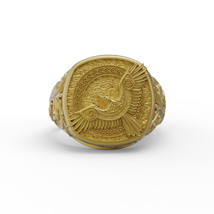 Viking Raven Ring