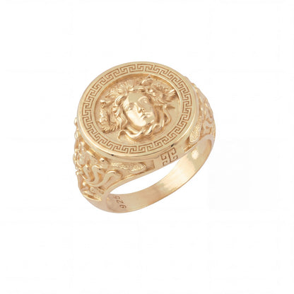 Ancient Medusa Gorgon Signet Ring