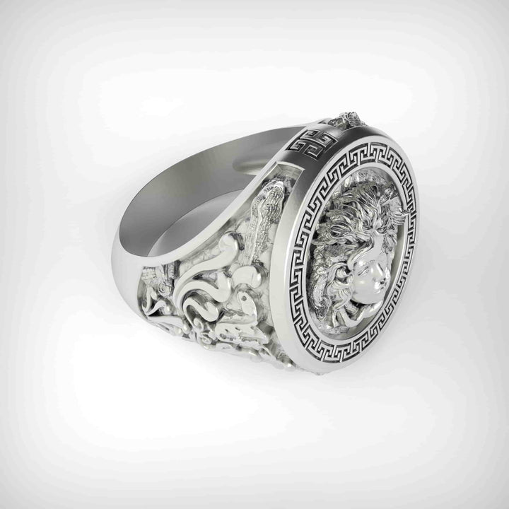 Ancient Medusa Gorgon Signet Ring