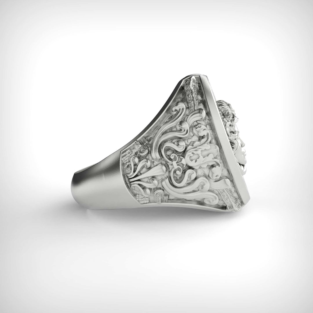 Ancient Medusa Gorgon Signet Ring