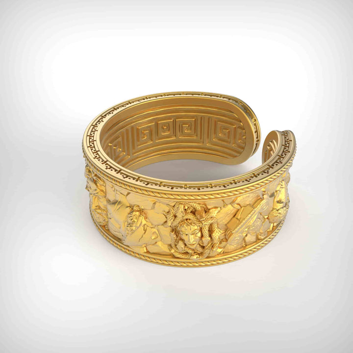 Greek Warrior Motif Band Ring