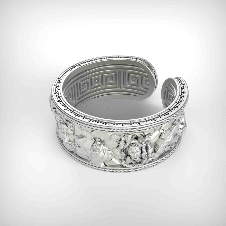 Greek Warrior Motif Band Ring