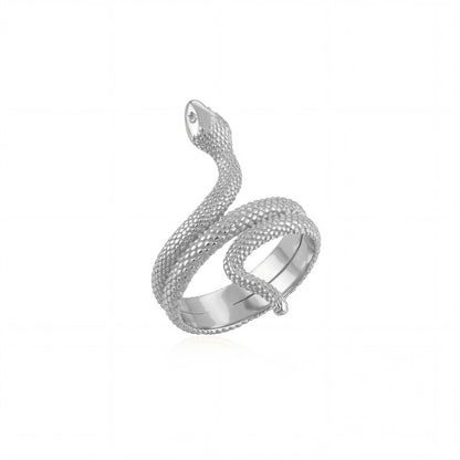 Serpent Wrap Silver Ring