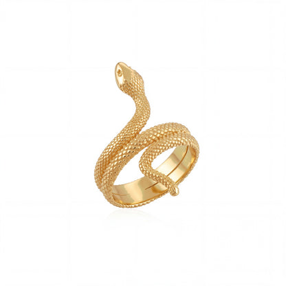 Serpent Wrap Silver Ring