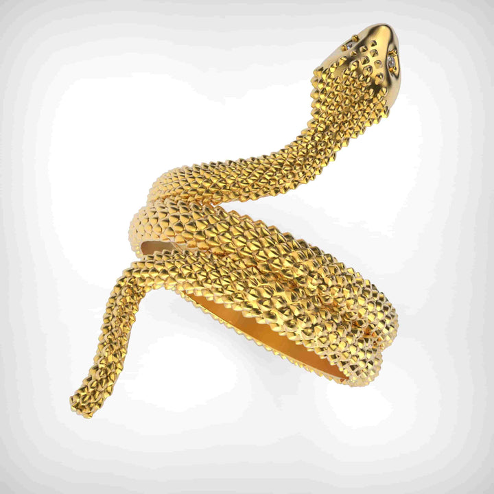 Serpent Wrap Silver Ring