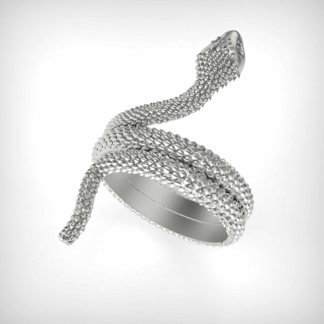 Serpent Wrap Silver Ring