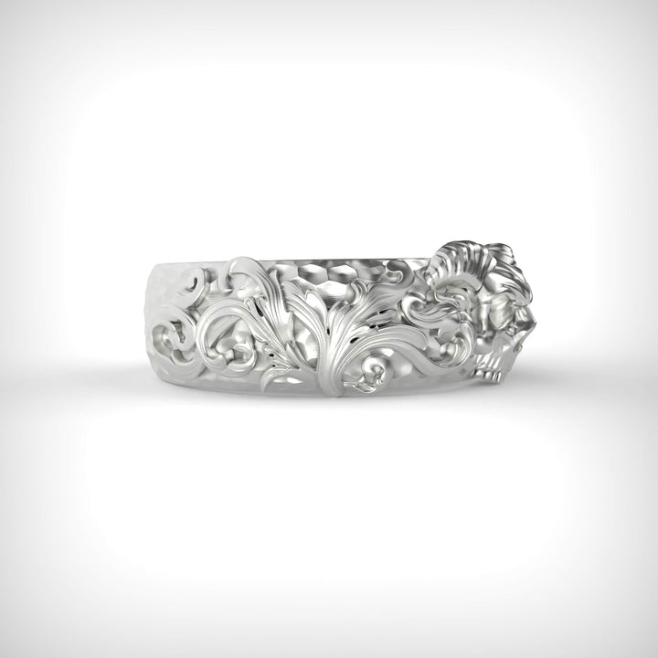 Gothic Skull Vine Ring