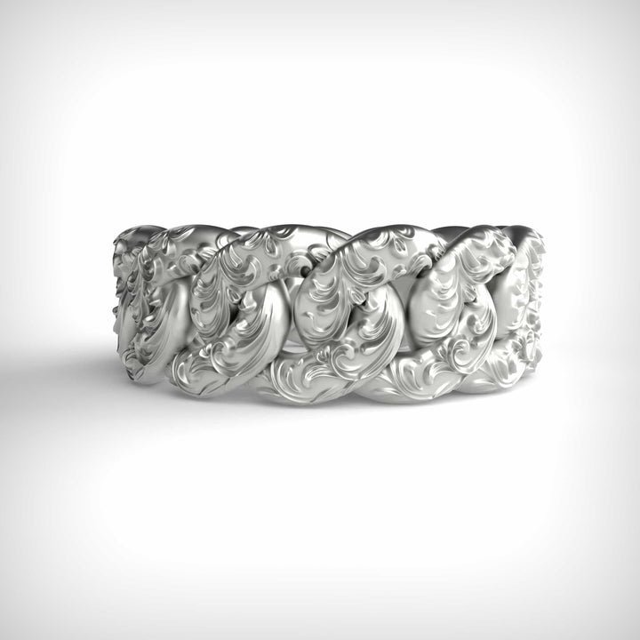 Ornamental Chain Band Ring