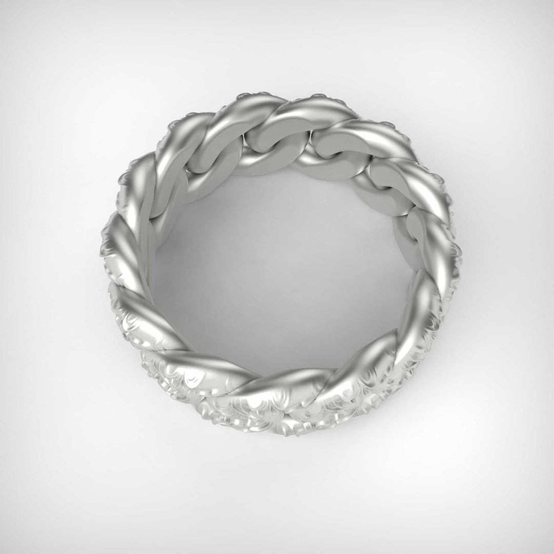 Ornamental Chain Band Ring