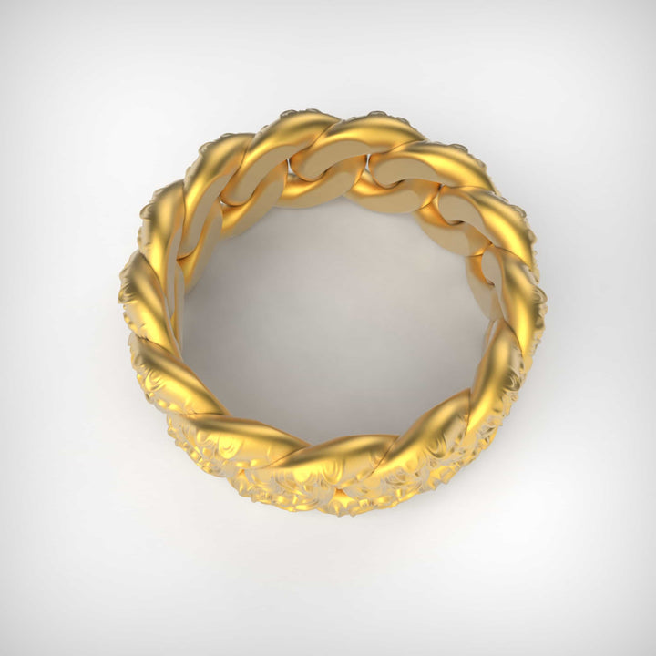 Ornamental Chain Band Ring