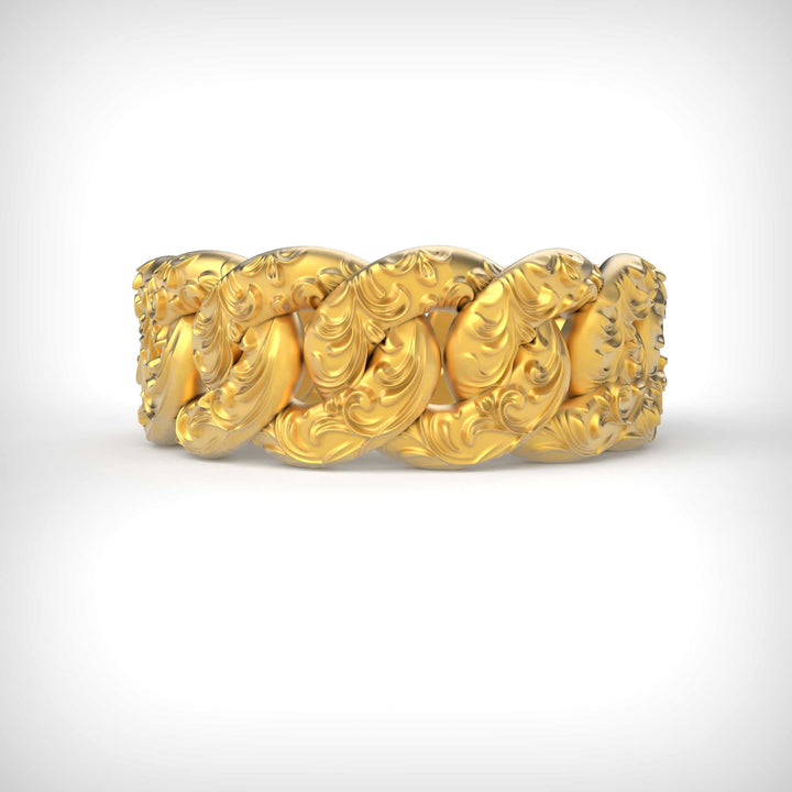 Ornamental Chain Band Ring