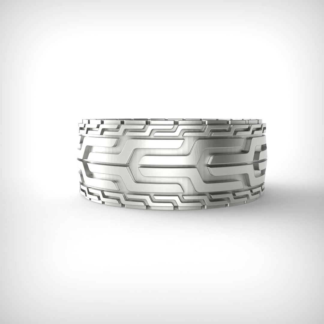 Geometric Tech Band Ring