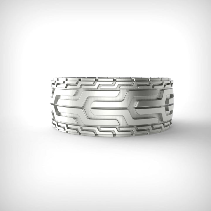 Geometric Tech Band Ring