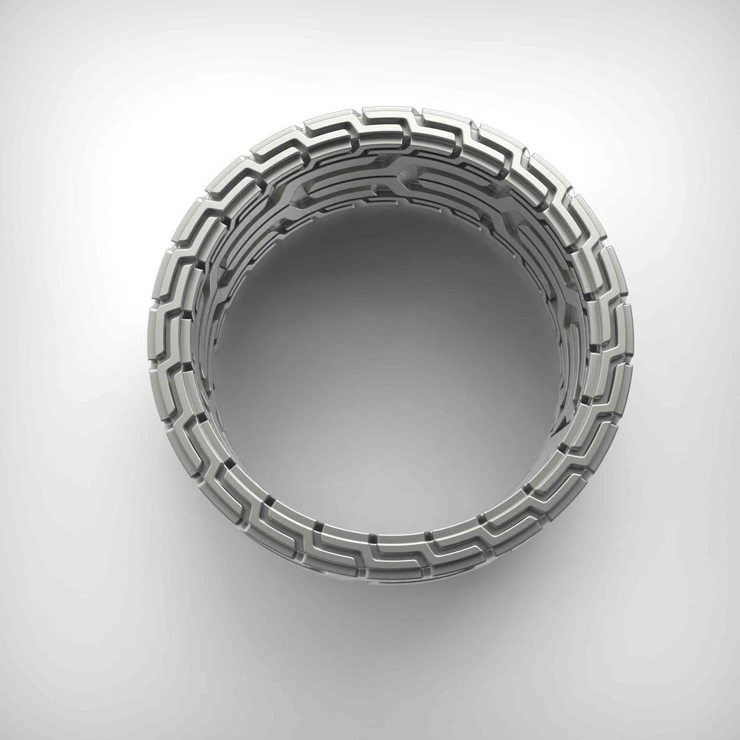 Geometric Tech Band Ring