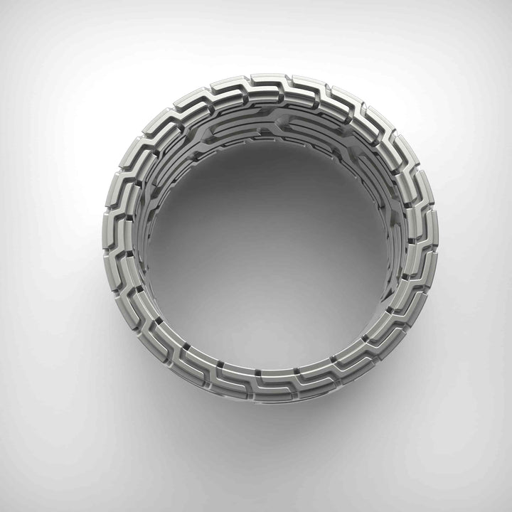 Geometric Tech Band Ring