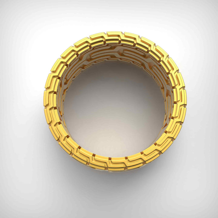 Geometric Tech Band Ring
