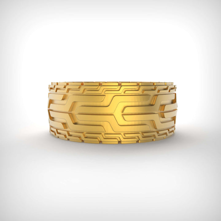 Geometric Tech Band Ring