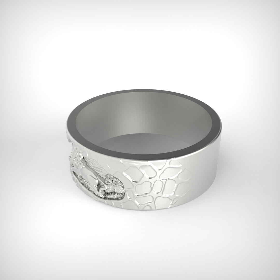 Lion Family Wedding Band Ring