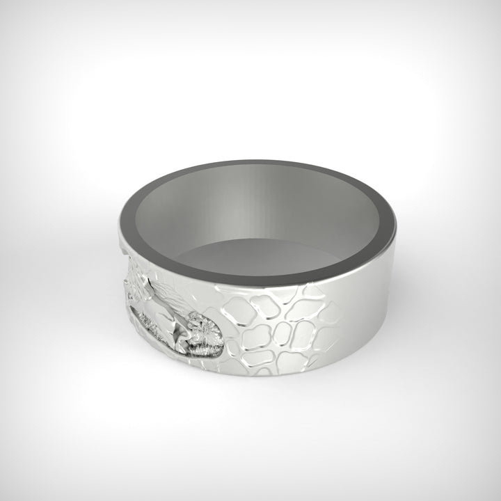 Lion Family Wedding Band Ring