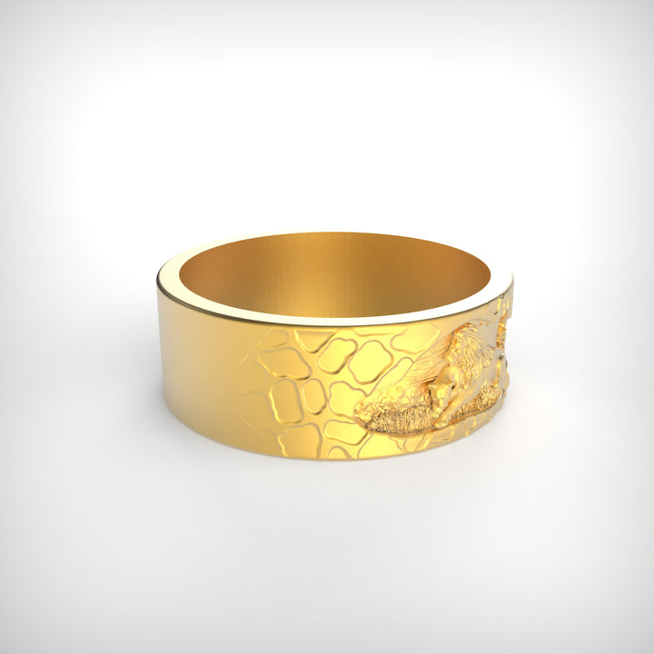 Lion Family Wedding Band Ring