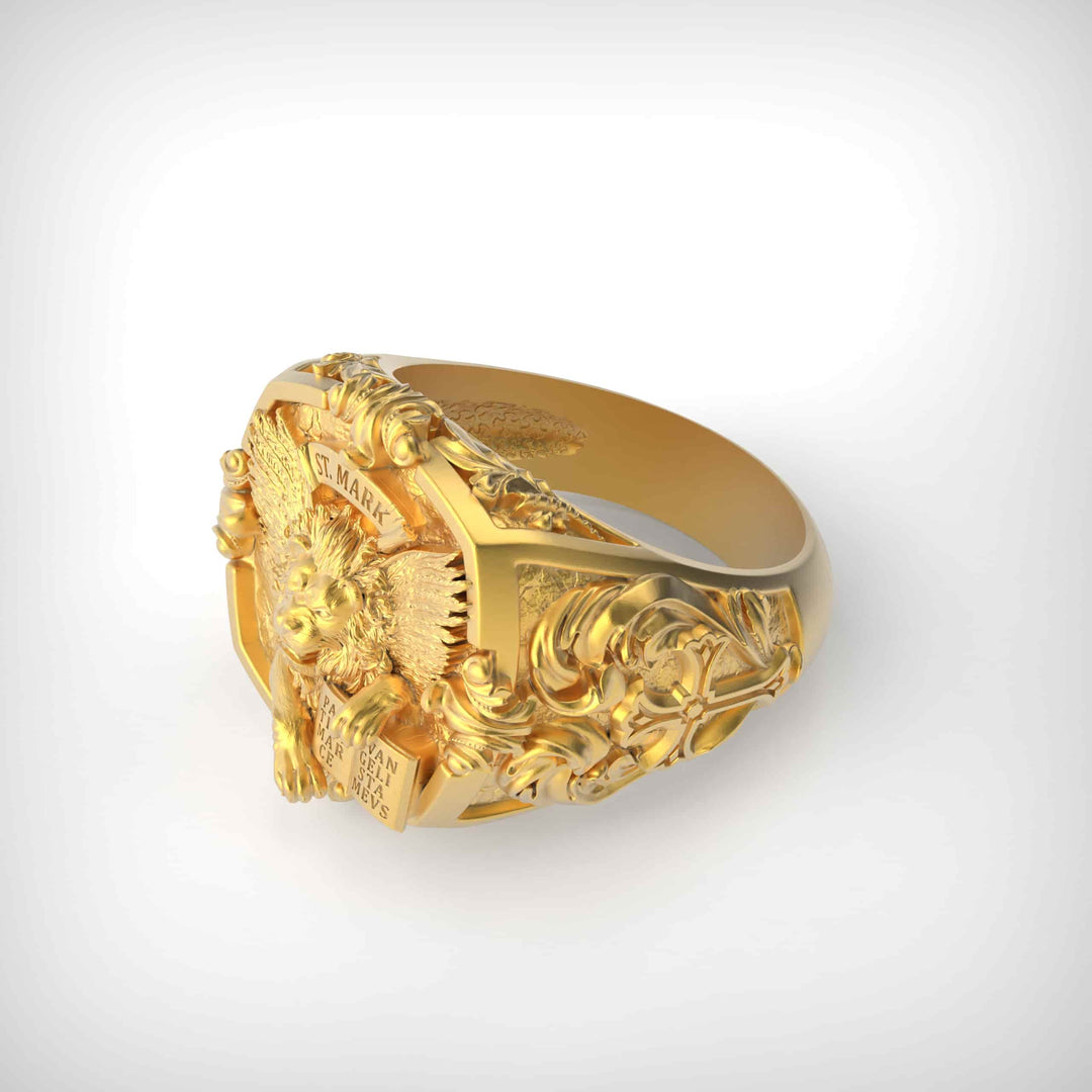 St. Mark Winged Lion Signet Ring