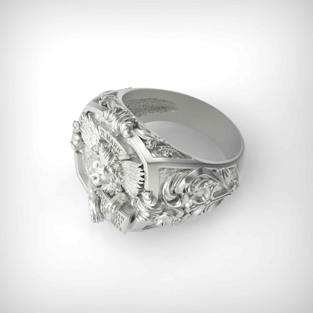St. Mark Winged Lion Signet Ring