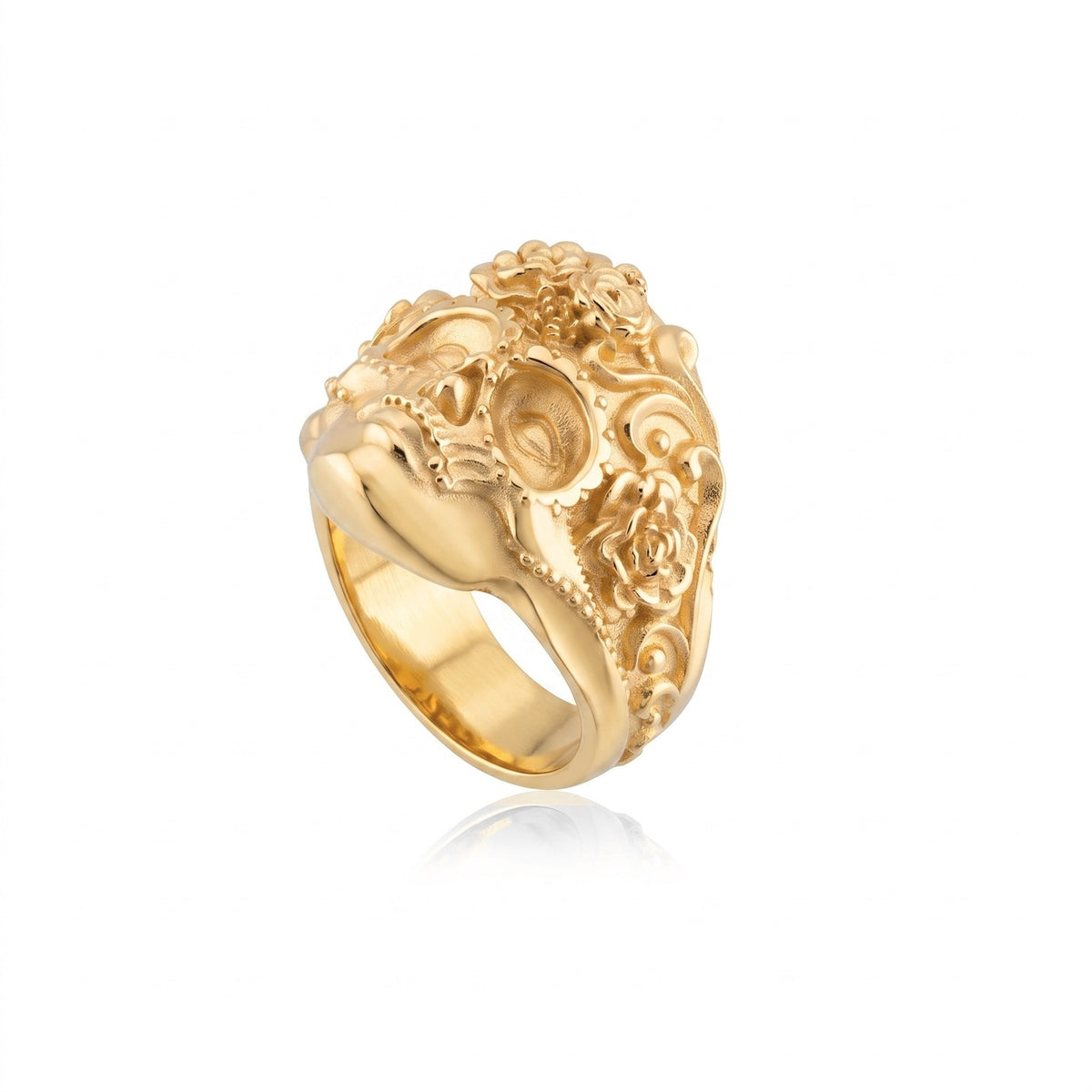 Roseborne Skull Lady Ring