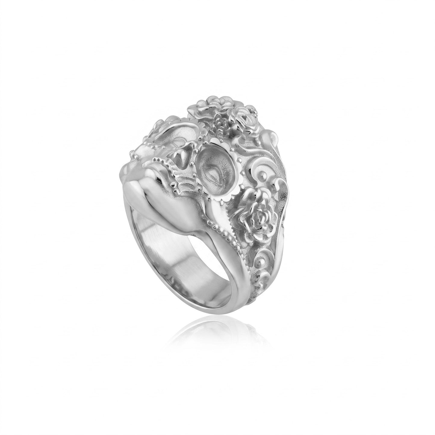 Roseborne Skull Lady Ring