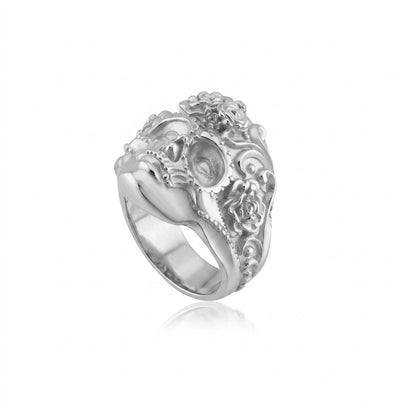 Roseborne Skull Lady Ring