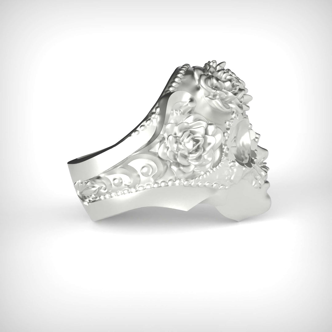 Roseborne Skull Lady Ring