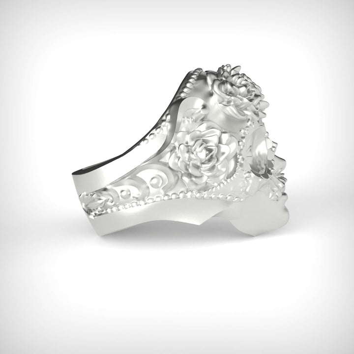 Roseborne Skull Lady Ring