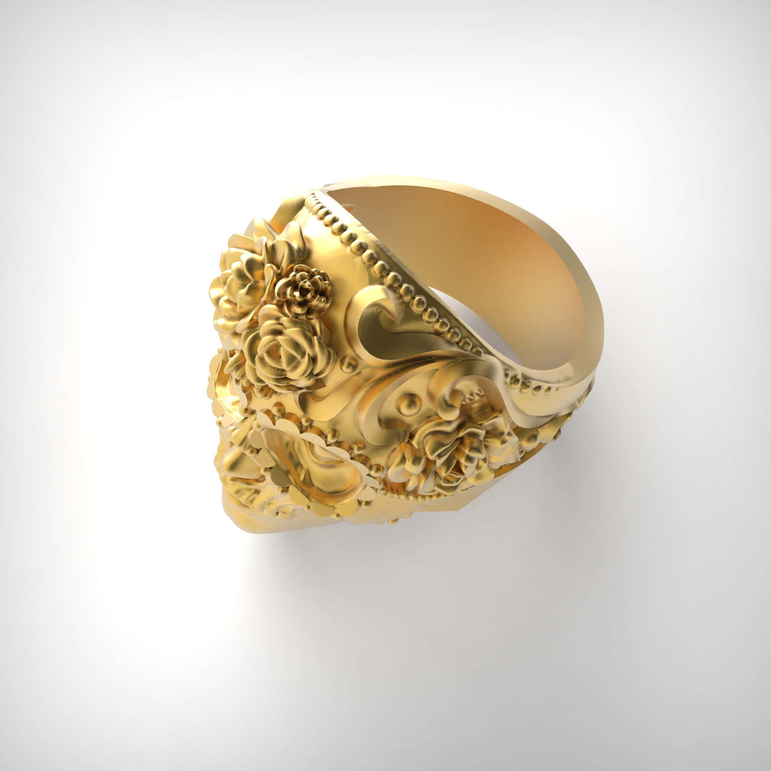 Roseborne Skull Lady Ring