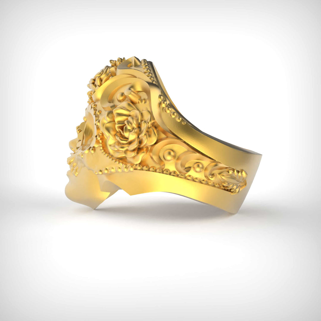 Roseborne Skull Lady Ring