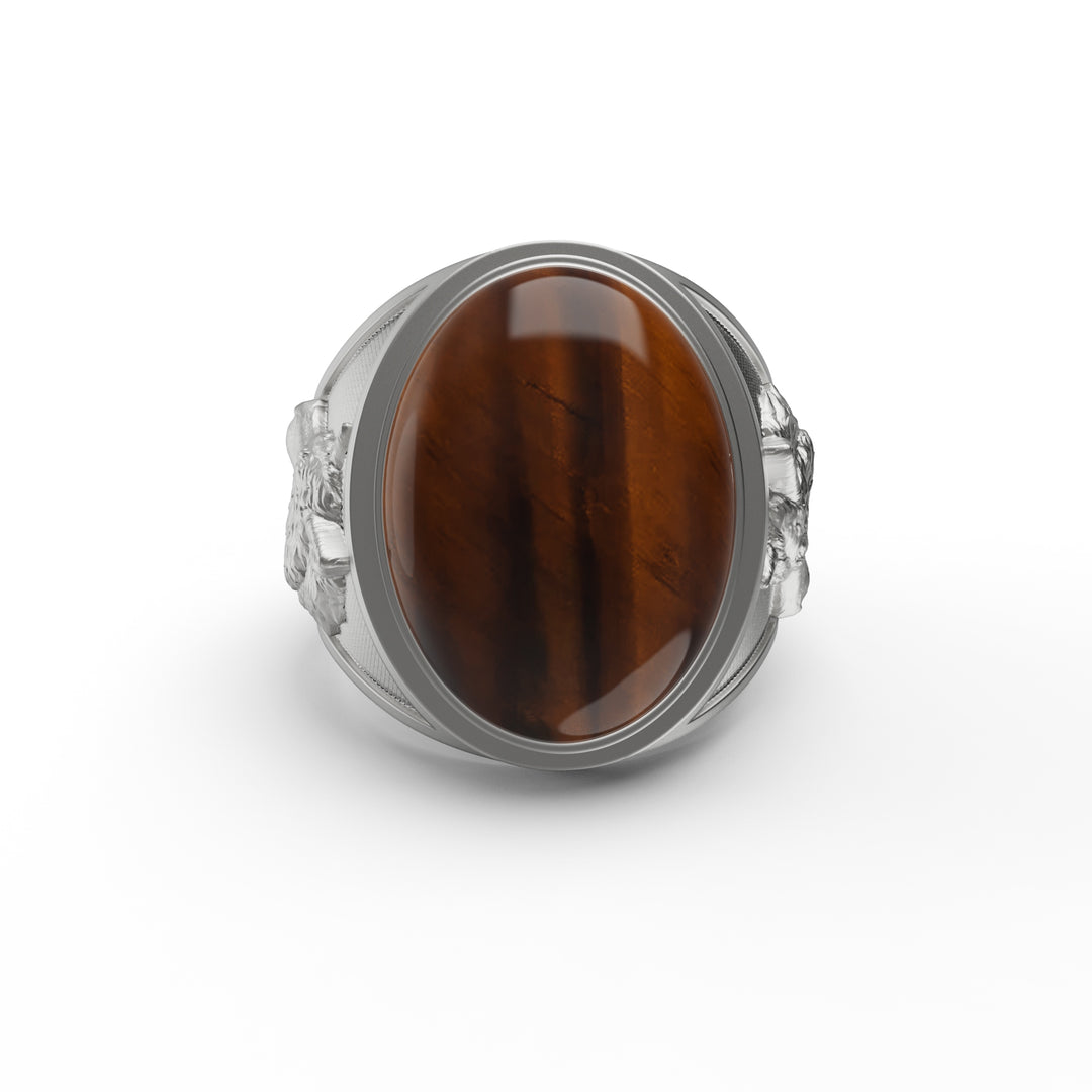 Wolf Mane Tiger Eye Ring