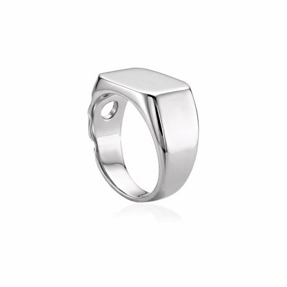 Lunar Crater Signet Ring