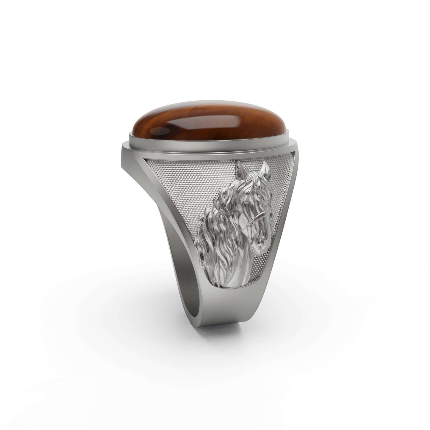 Horse Tiger Eye Ring