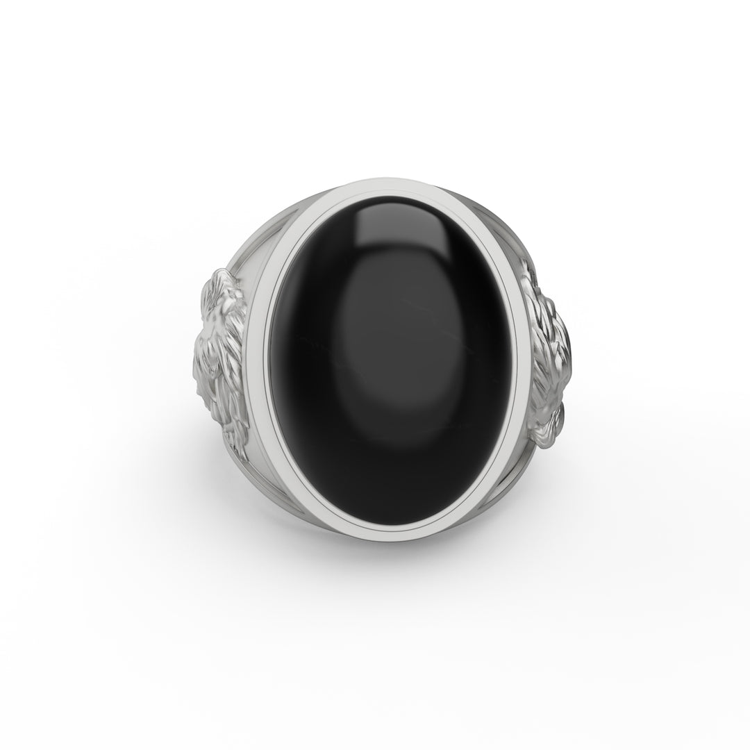 Lion Roar Onyx Ring