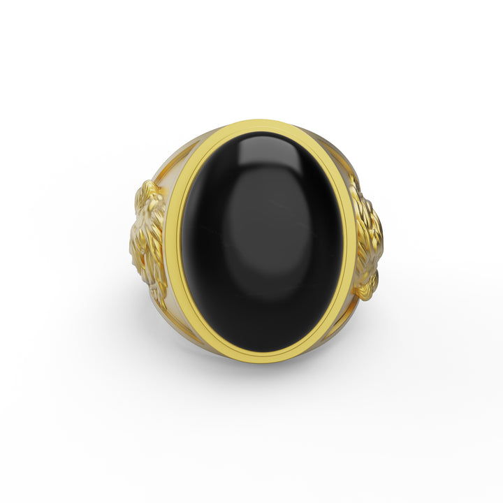 Lion Roar Onyx Ring