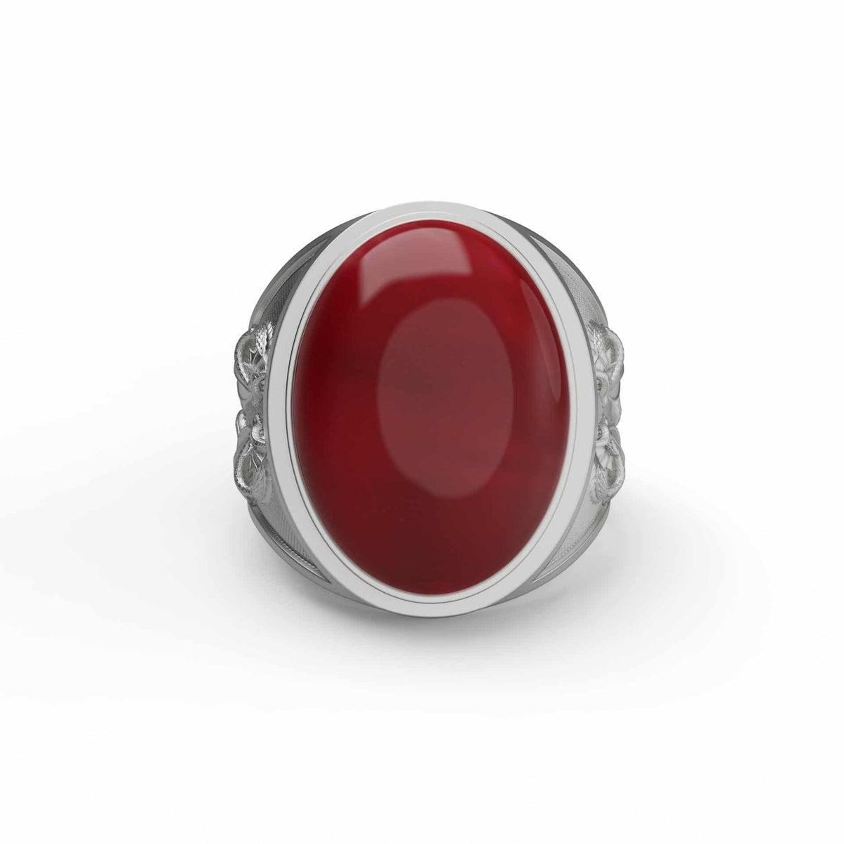 Double Dragon Carnelian Ring