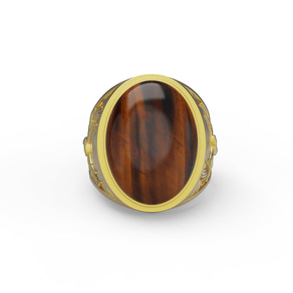Eagle Tiger Eye Ring