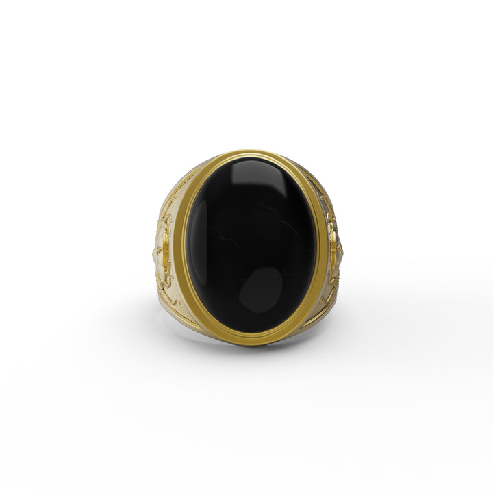 Pirate Octopus Onyx Ring